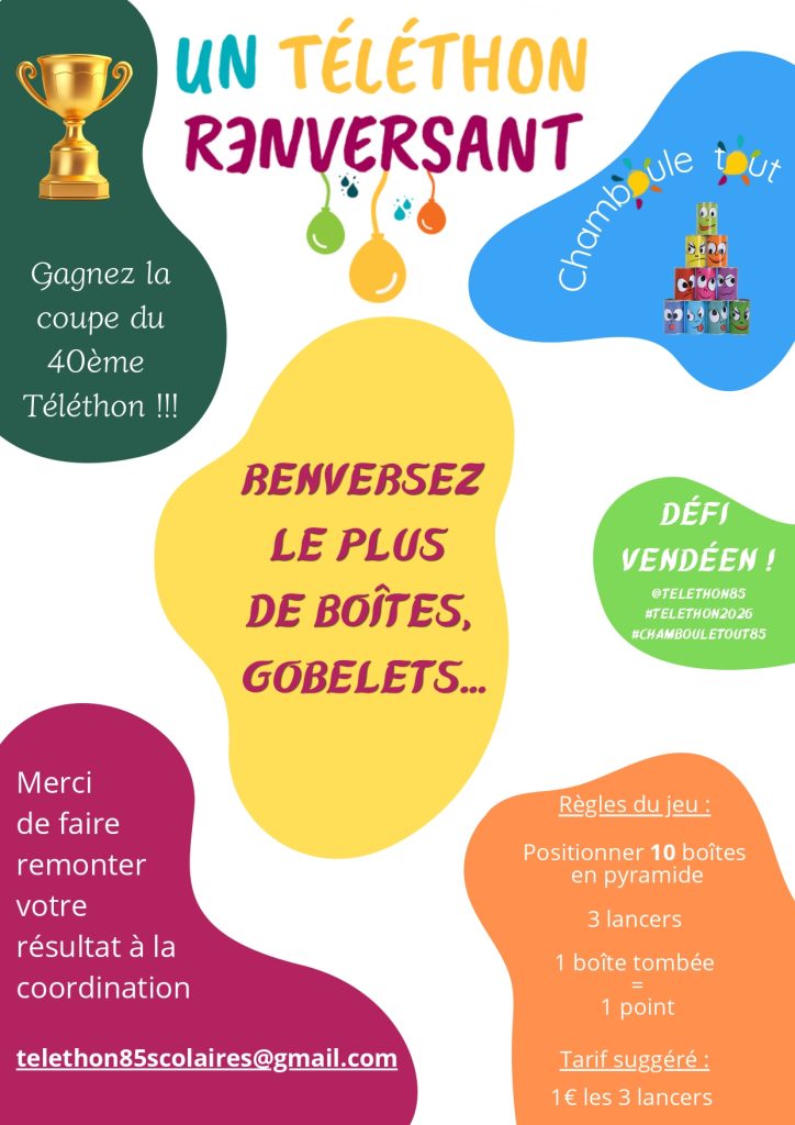 Un défi CHAMBOULE TOUT pour un Téléthon « renversant »